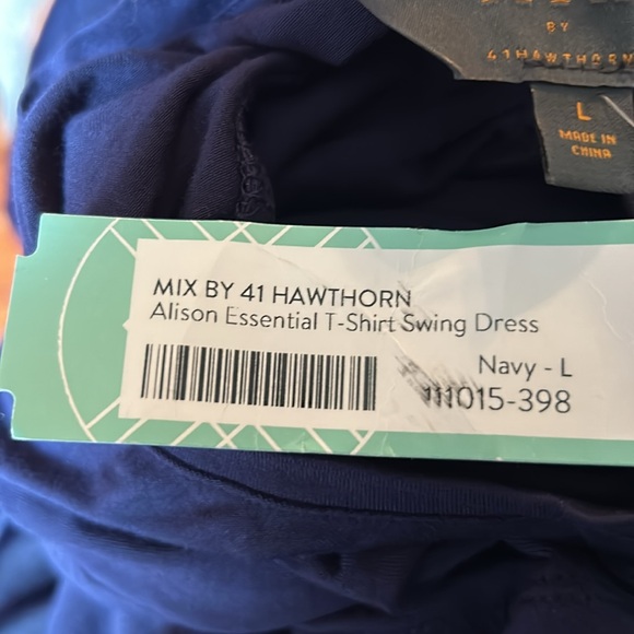 STITCH FIX NWT MIX by 41 Hawthorn from navy t shirt dress large swing - Picture 8 of 8